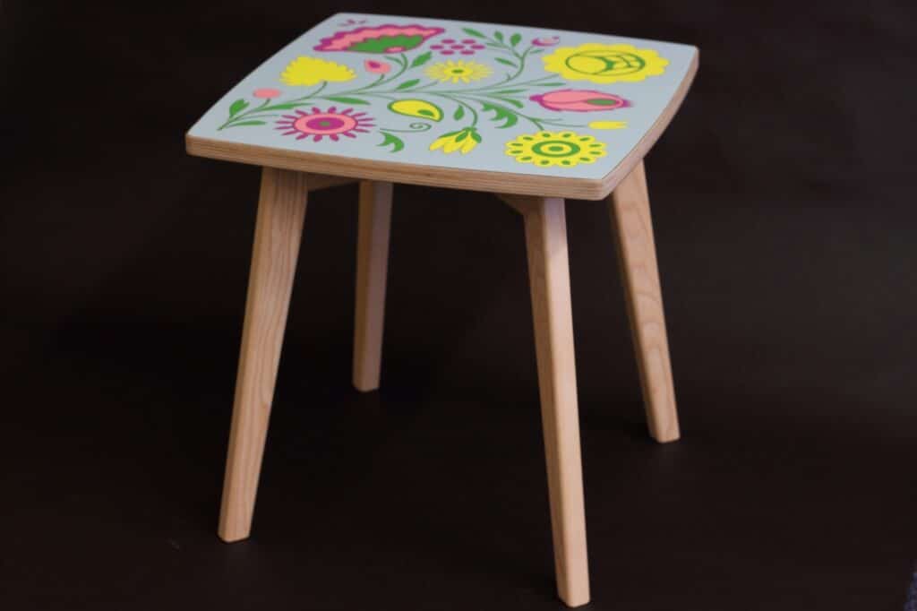 Small table with Czech pattern